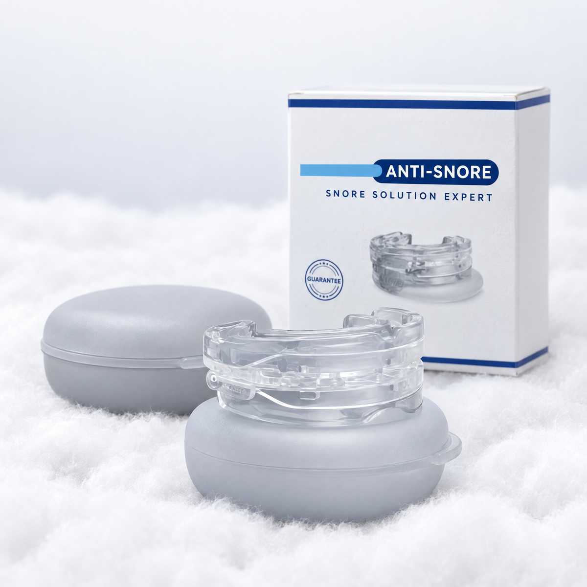 Snorrless beugel grijs met bewaardoosje en verpakking